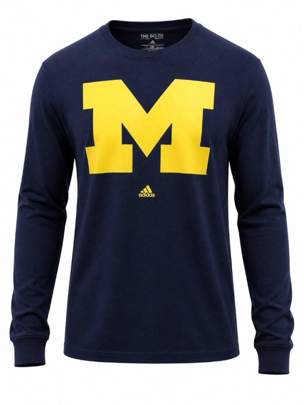 Michigan 2X shirt Long Sleeve T-shirt Adidas U of M block M mens tee